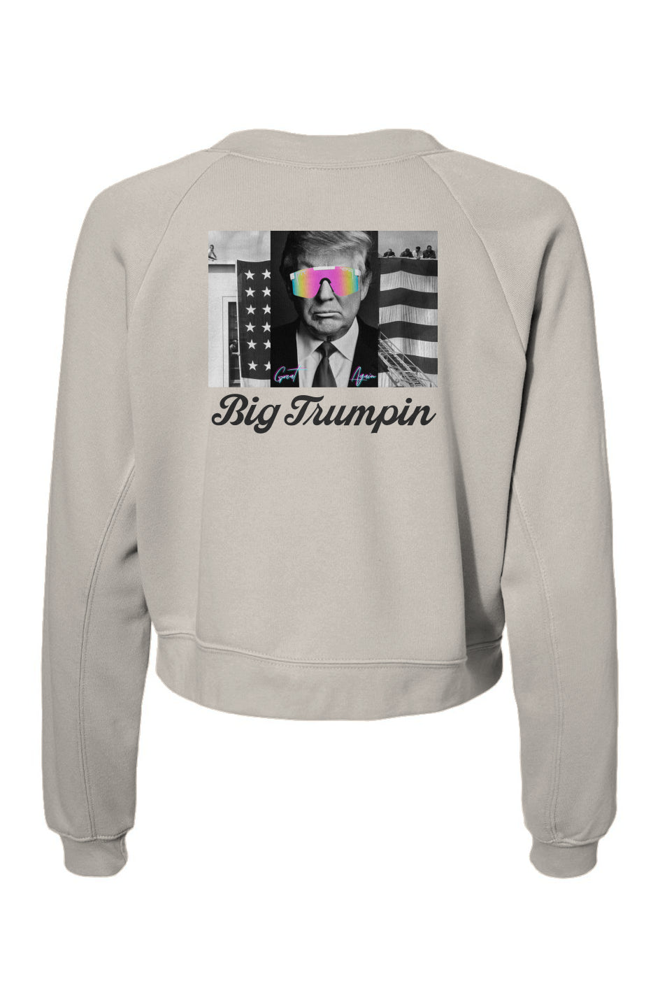 Big Trumpin Womens Raglan Pullover Fleece Sweatshirt