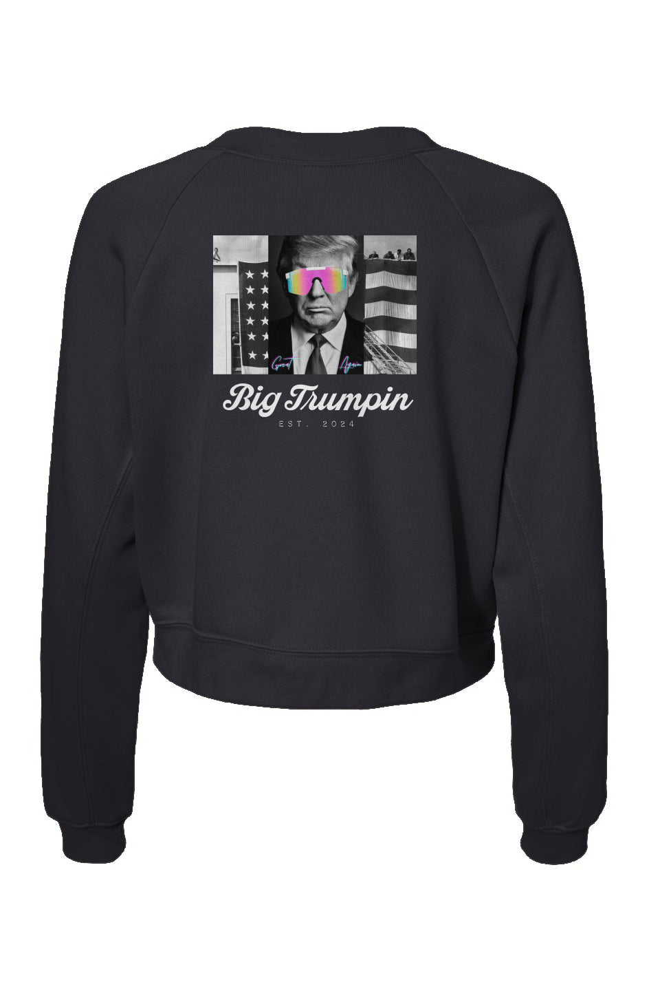 Big Trumpin Womens Raglan Pullover Fleece Sweatshirt