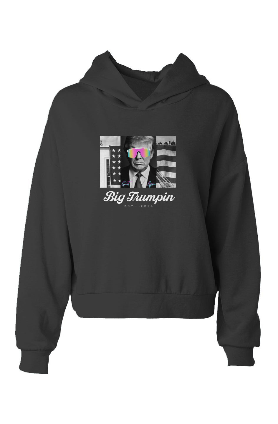 America Front hip height hoodie